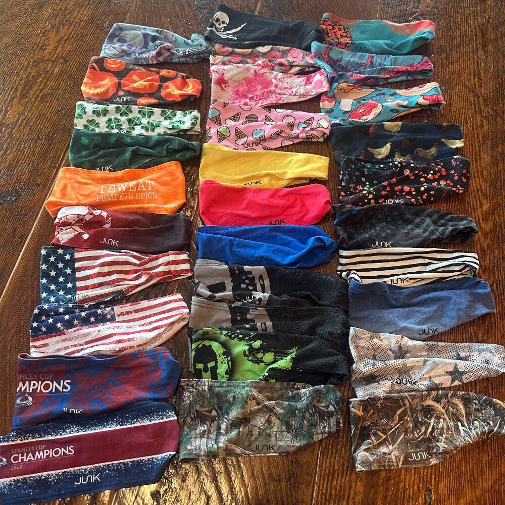 Lot of 31 JUNK Headbands Bundle (Holiday + Solids + Prints)